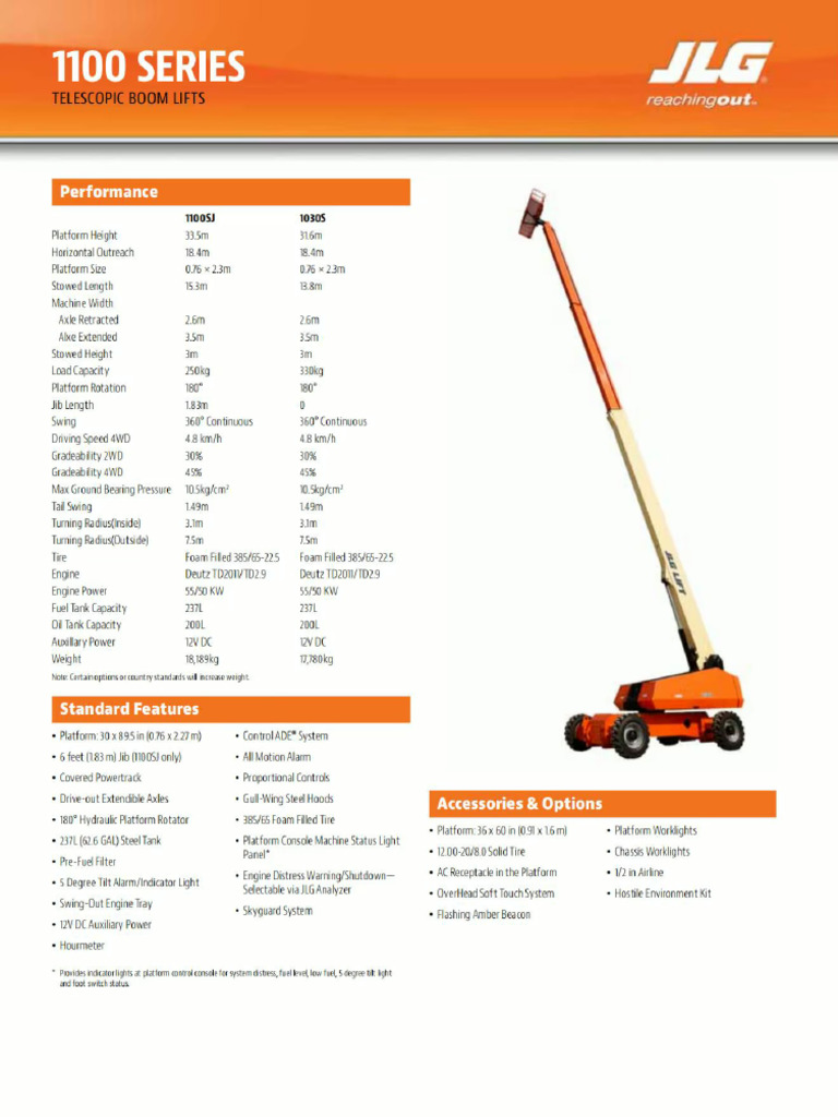 JLG 1100sj | PDF