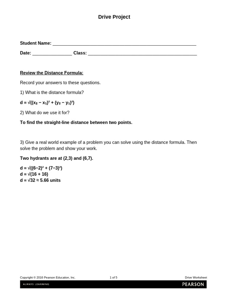 Drive Worksheet | PDF | Analytic Geometry | Differential Geometry