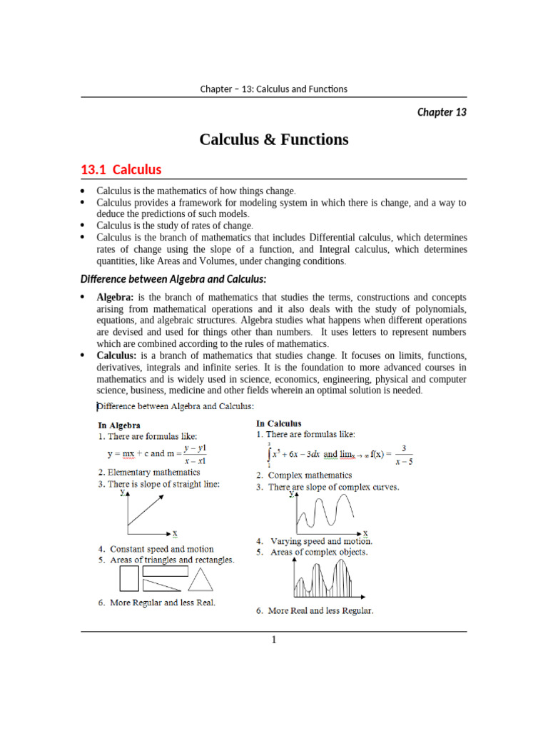 Final Checked 13 - Differential Calculus-1 | PDF | Calculus | Derivative