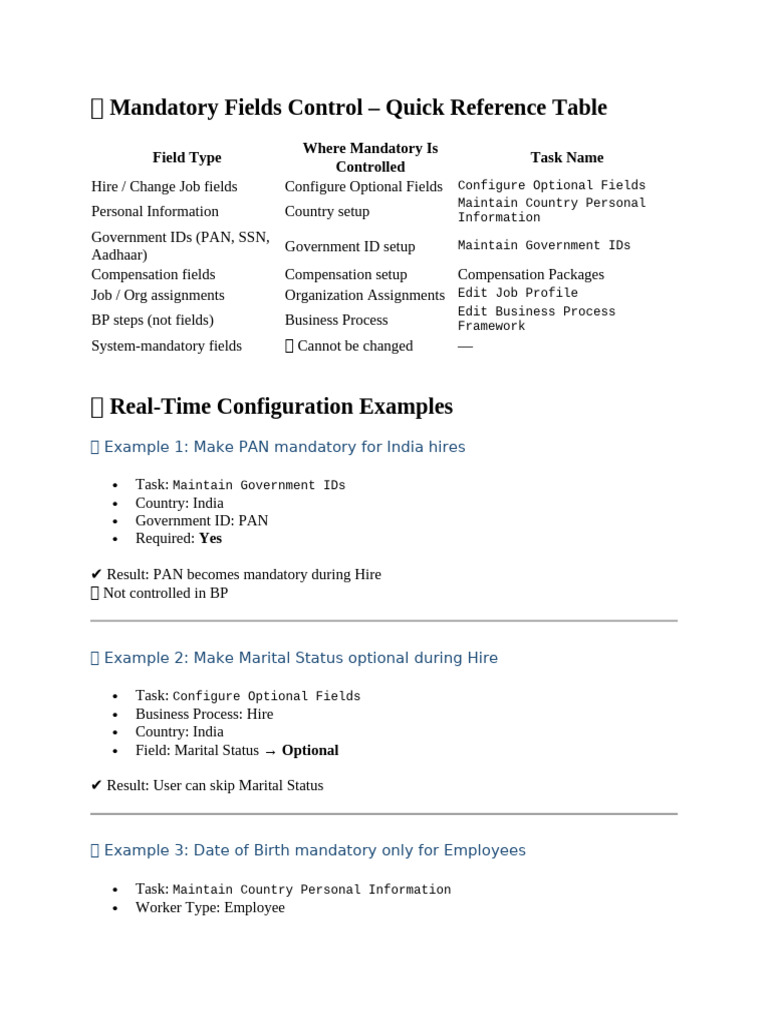 ? Mandatory Fields Control | PDF