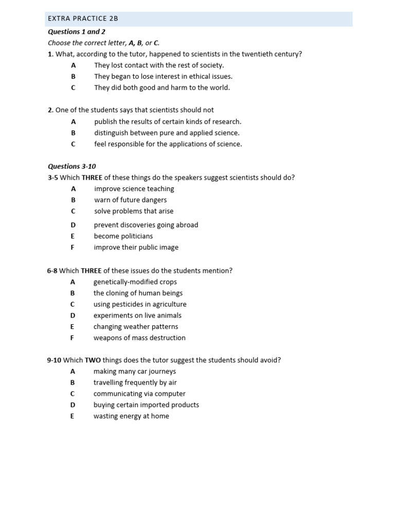 Extra Practice 2B | PDF