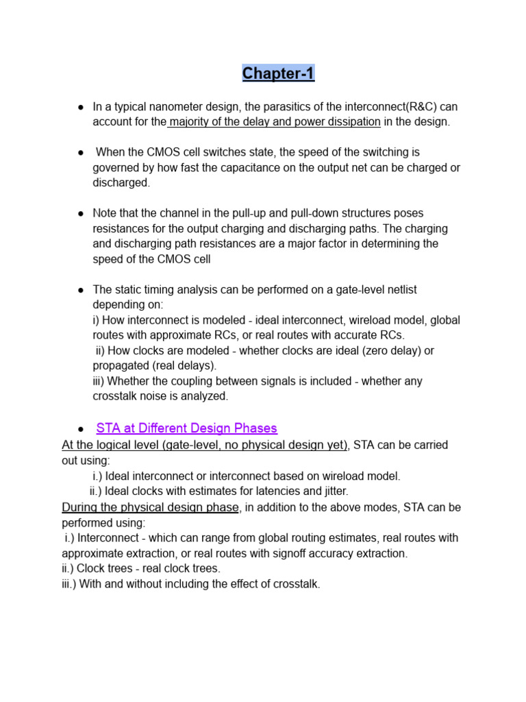 Imp Points While Reading STA For NM Design | PDF | Cmos | Electronic ...
