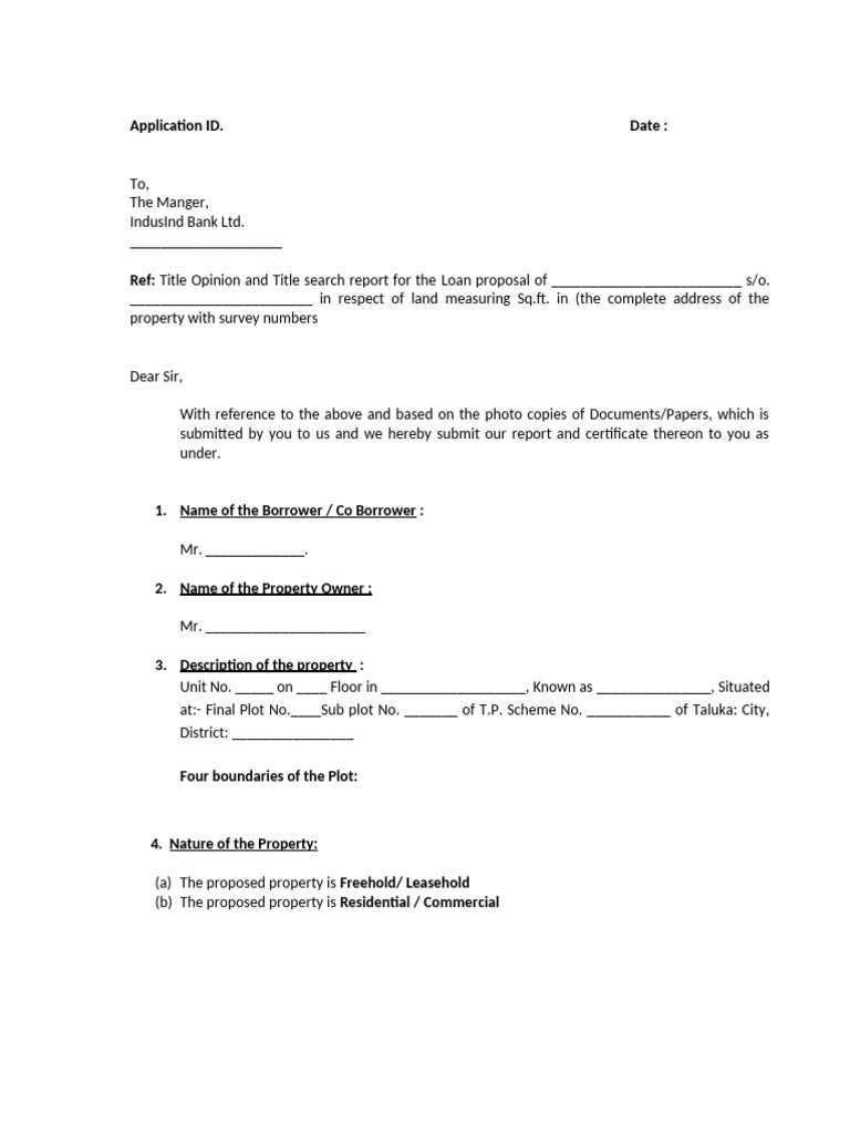 Legal Report Format | PDF | Mortgage Law | Civil Law (Common Law)