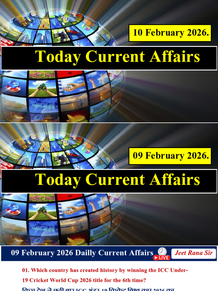 Current Affairs 10 February 2026 | PDF