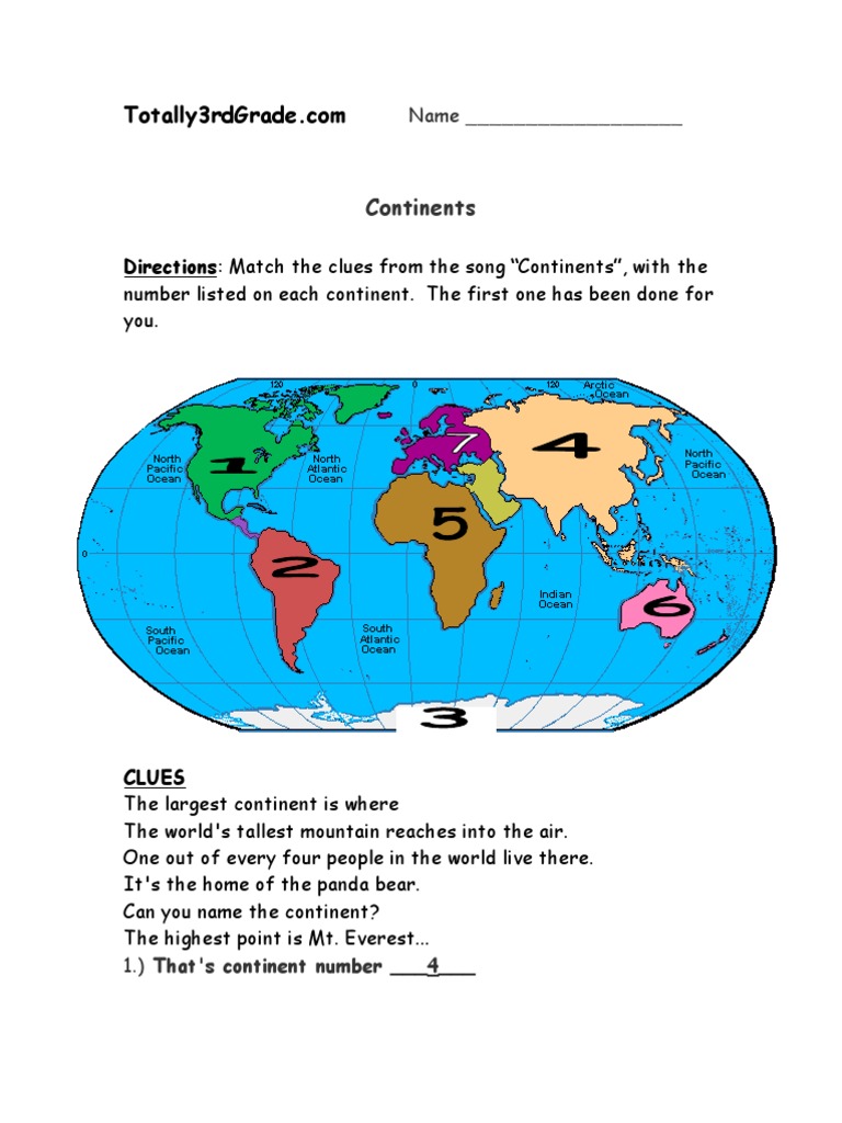 continent-worksheet-for-2nd-grade
