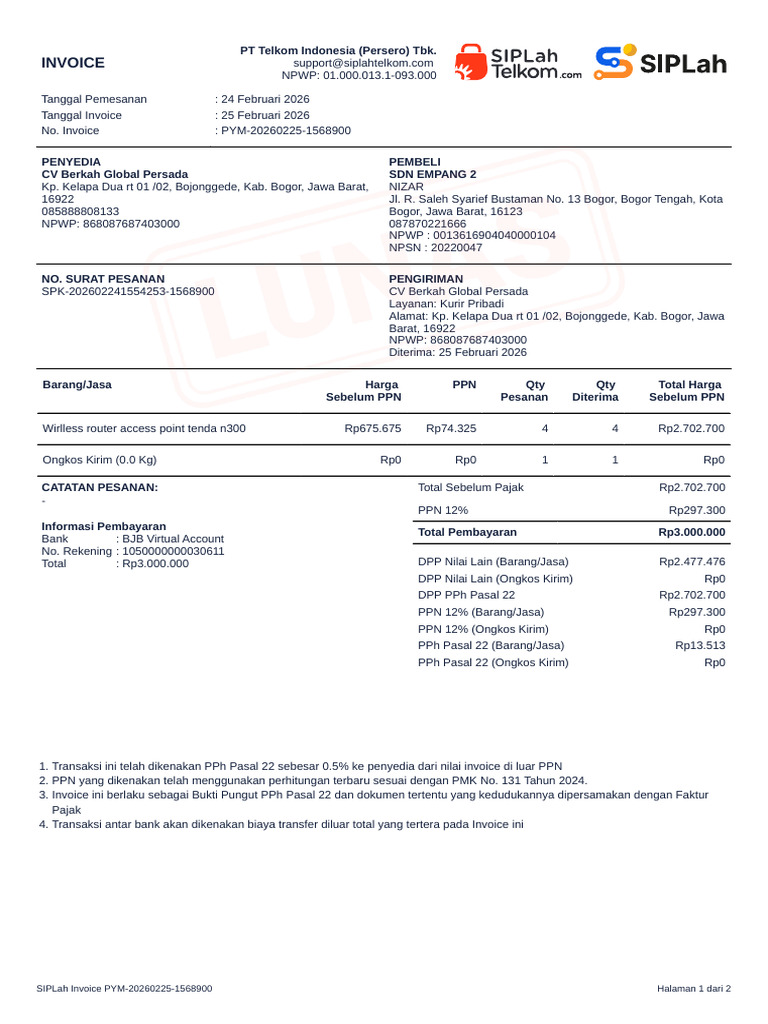 Invoice PYM 20260225 1568900 | PDF