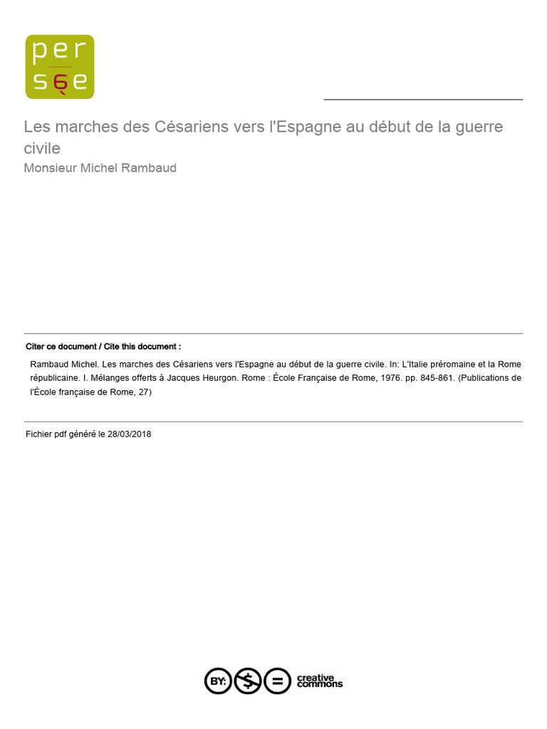 Les Marches Des Césariens Vers L'espagne Au Début de La Guerre Civile ...