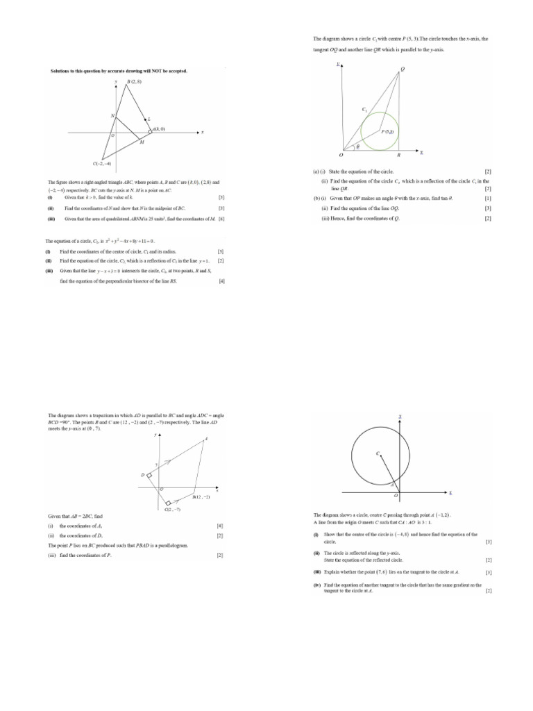 06 - Coordinate Geometry - Equation of Circles Topical Revision Papers ...