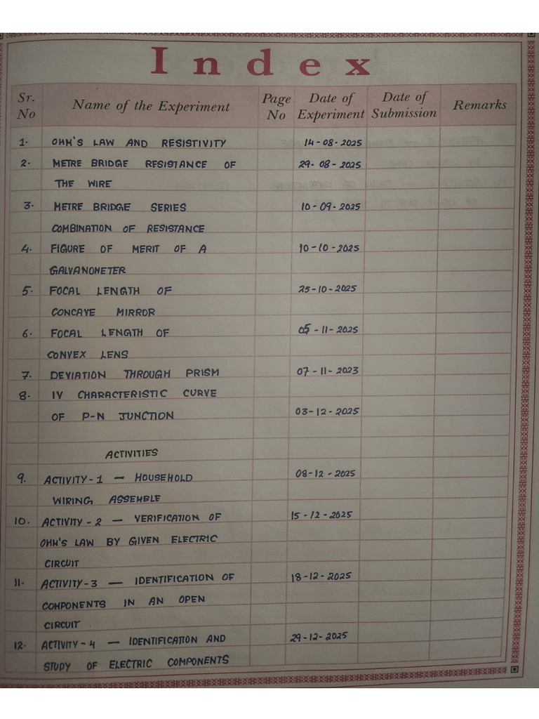 Phy Record - Experiments | PDF