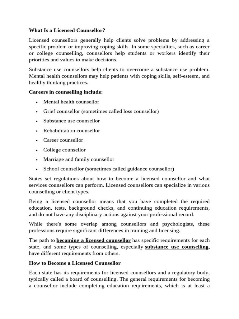 Education & Training of The Counselor | PDF | Counseling Psychology ...