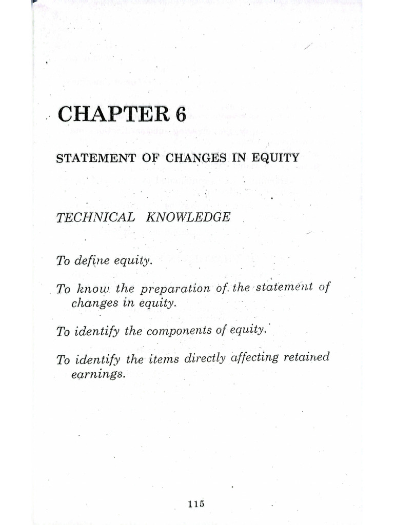 Chapter 6 Statement of Changes in Equity IA2 | PDF