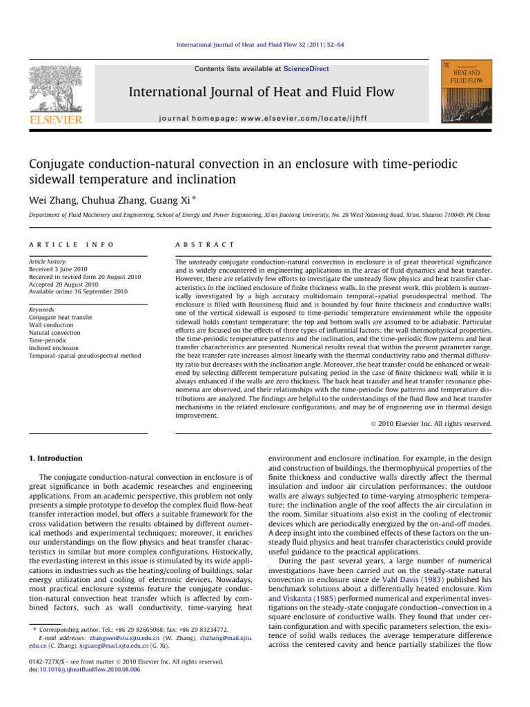 Conjugate Conduction-Natural Convection in An Enclosure With Time ...
