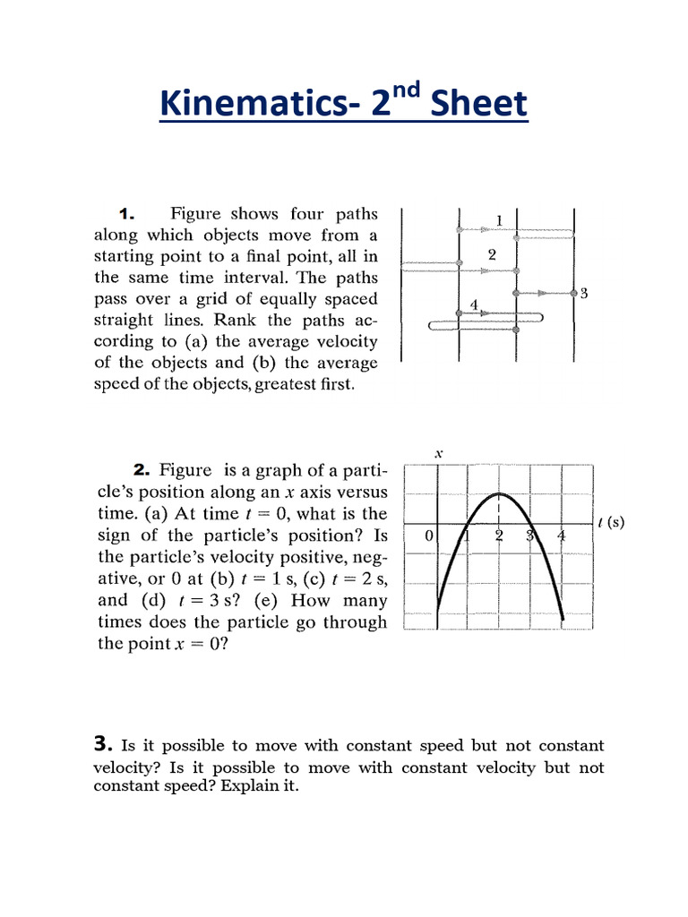 AP Kinematics - 2 | PDF
