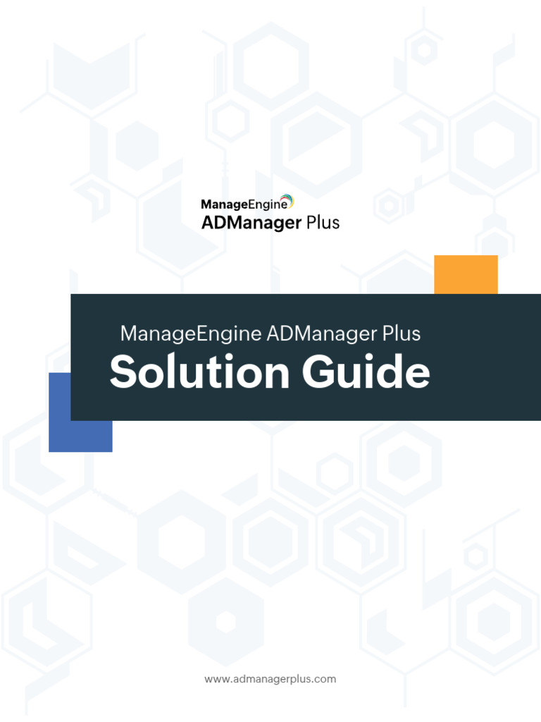 Admanager Plus Solution Document | PDF | Active Directory | Backup