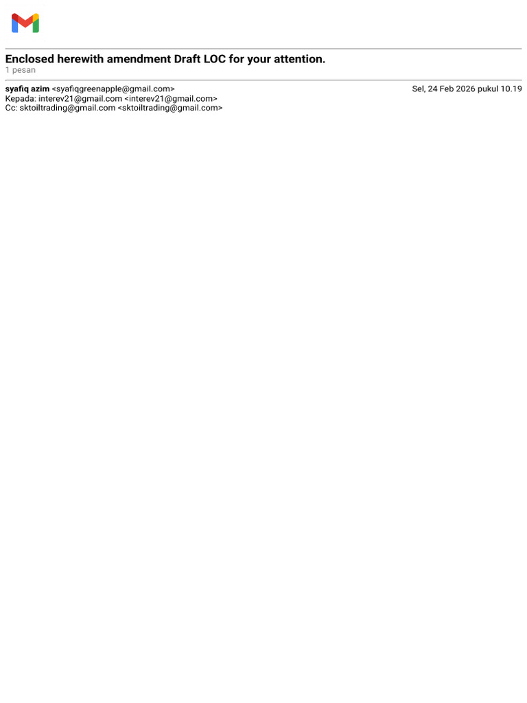 Gmail - Enclosed Herewith Amendment Draft LOC For Your Attention. | PDF