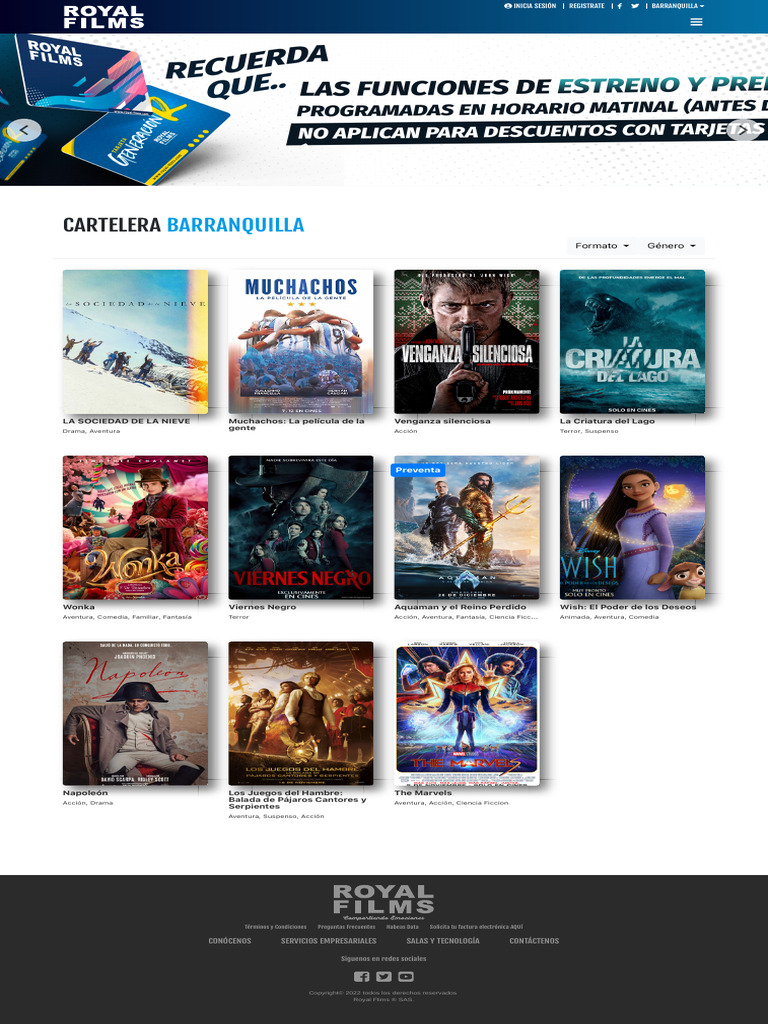 Cartelera Barranquilla - Royal Films | PDF