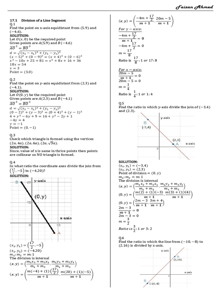 Worksheet-Straight-lines - Solution | PDF | Line (Geometry ...