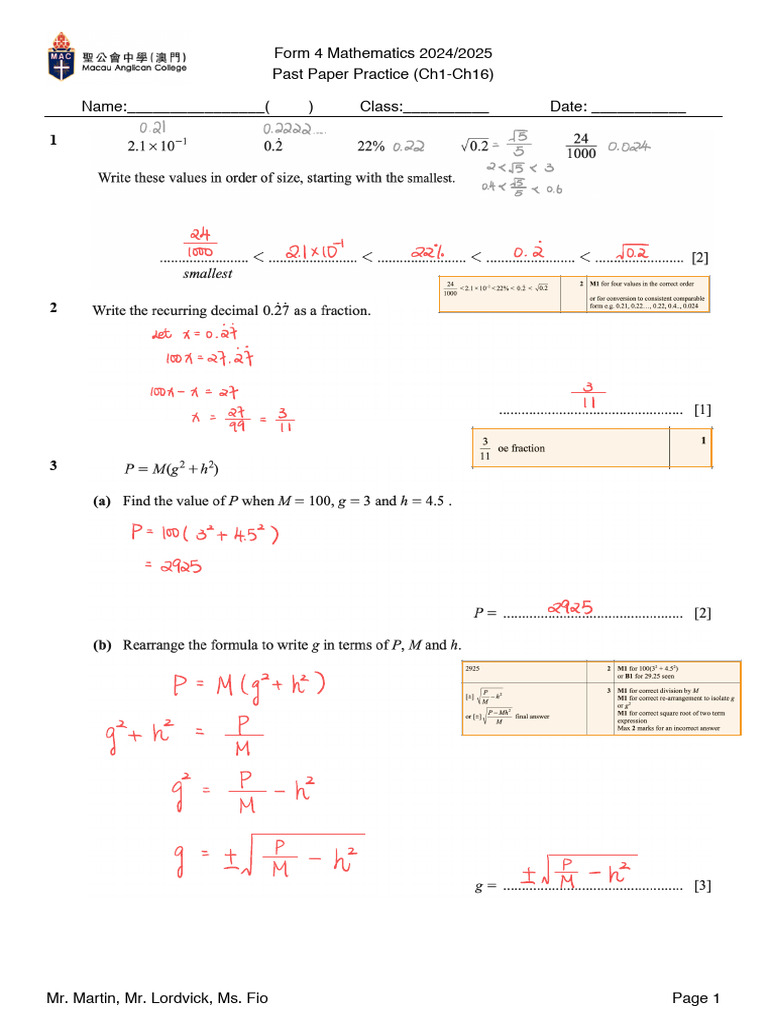Sol - Past Paper Practice CH1!16!2024 - 2025 2 | PDF | Planets | Neptune