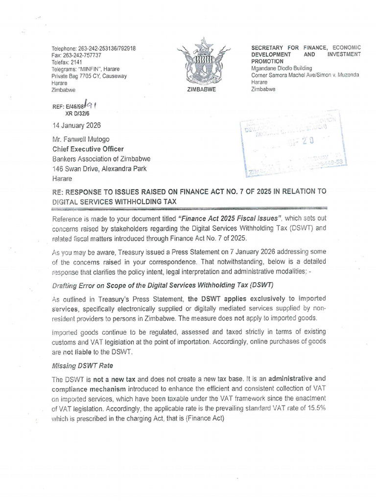 MoF Response To Issues Raised On Finance Act | PDF