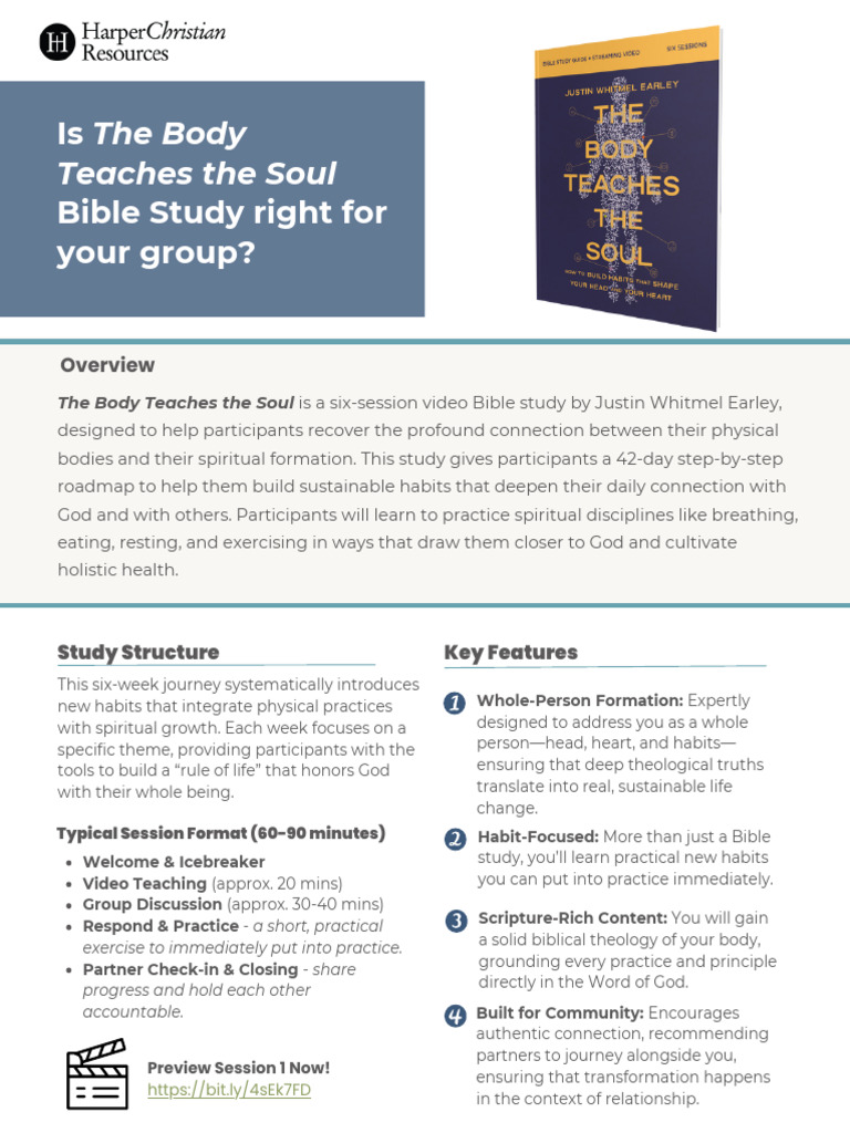 The Body Teaches The Soul Two Pager | PDF | Spiritual Practice | Bible