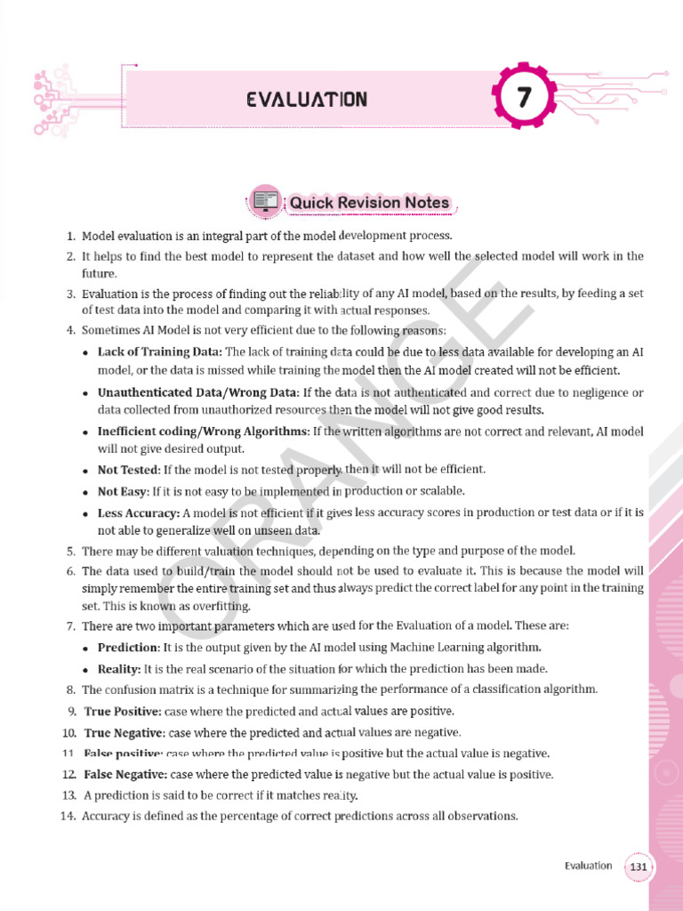 Quick Revision Evaluation | PDF