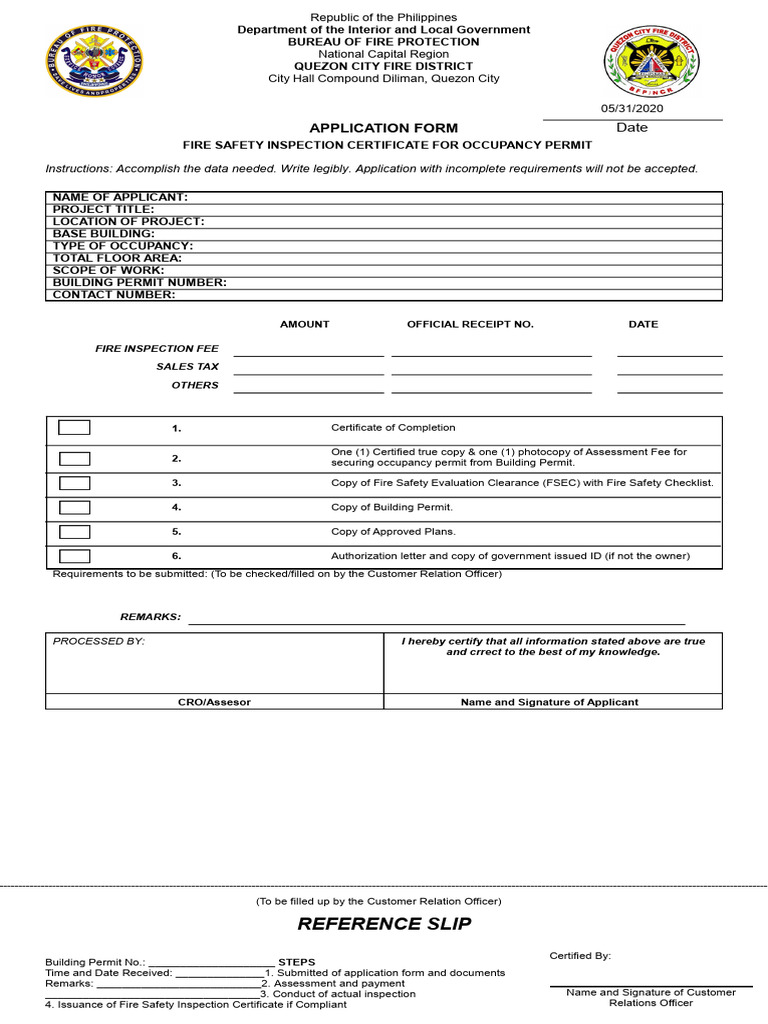 Application Form FSIC | PDF