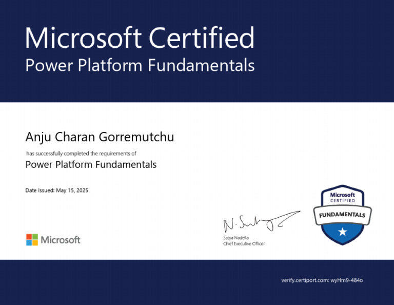 Power Platform Fundamentals Certification - Anju Charan | PDF