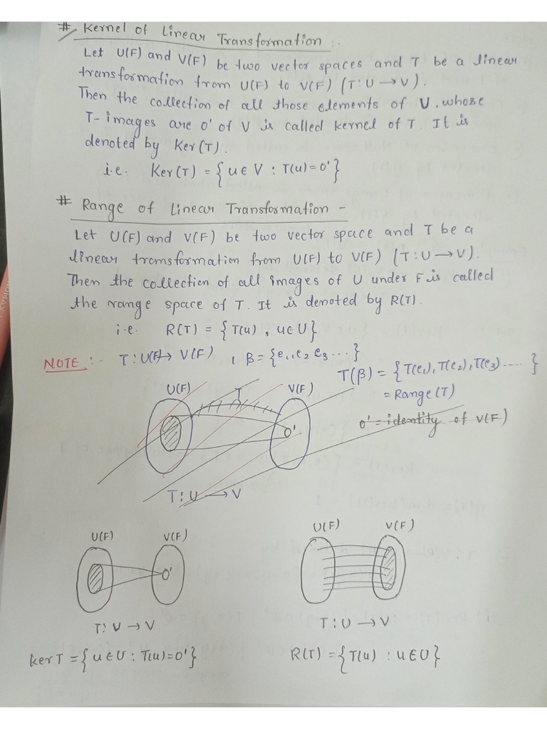 Null and Range Space | PDF