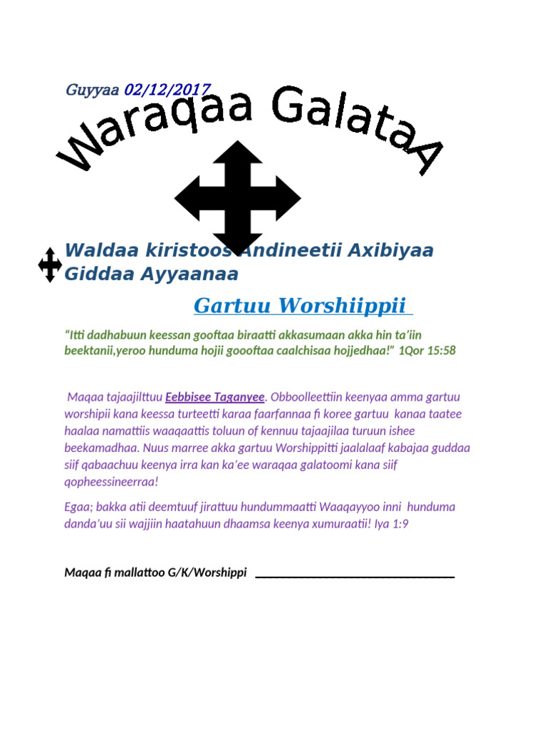 Waraqaa Galataa | PDF