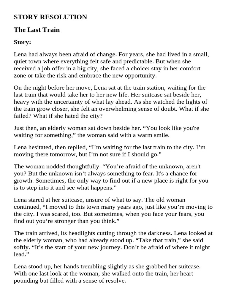 Story Resolution | PDF