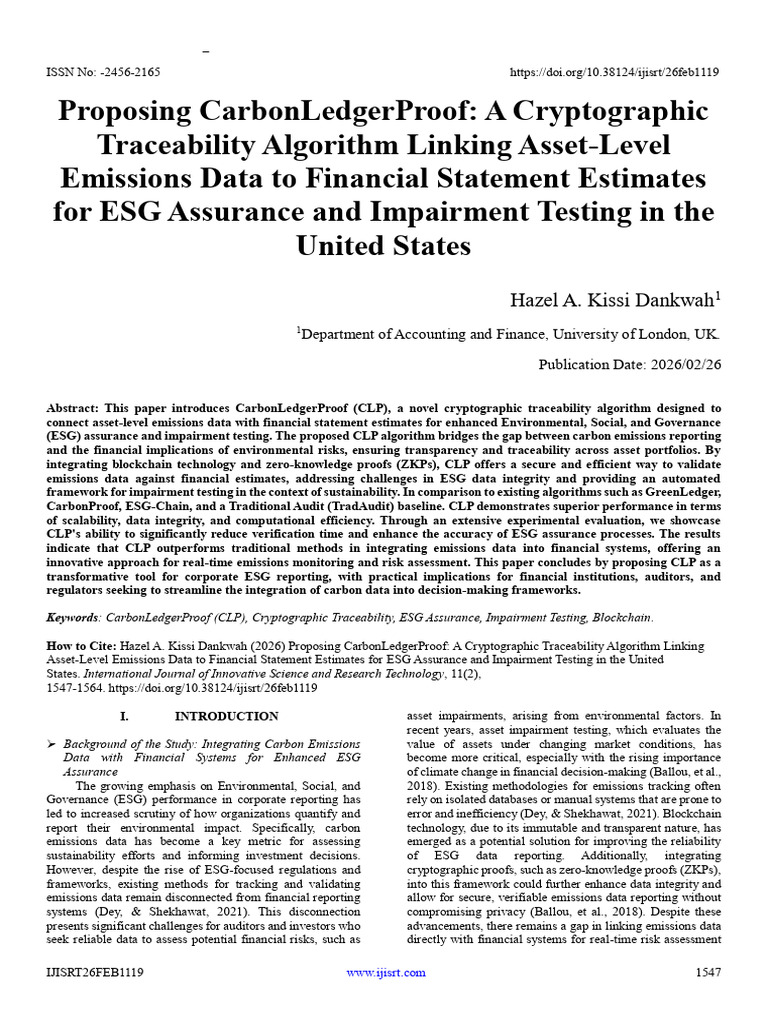 Proposing CarbonLedgerProof: A Cryptographic Traceability Algorithm ...