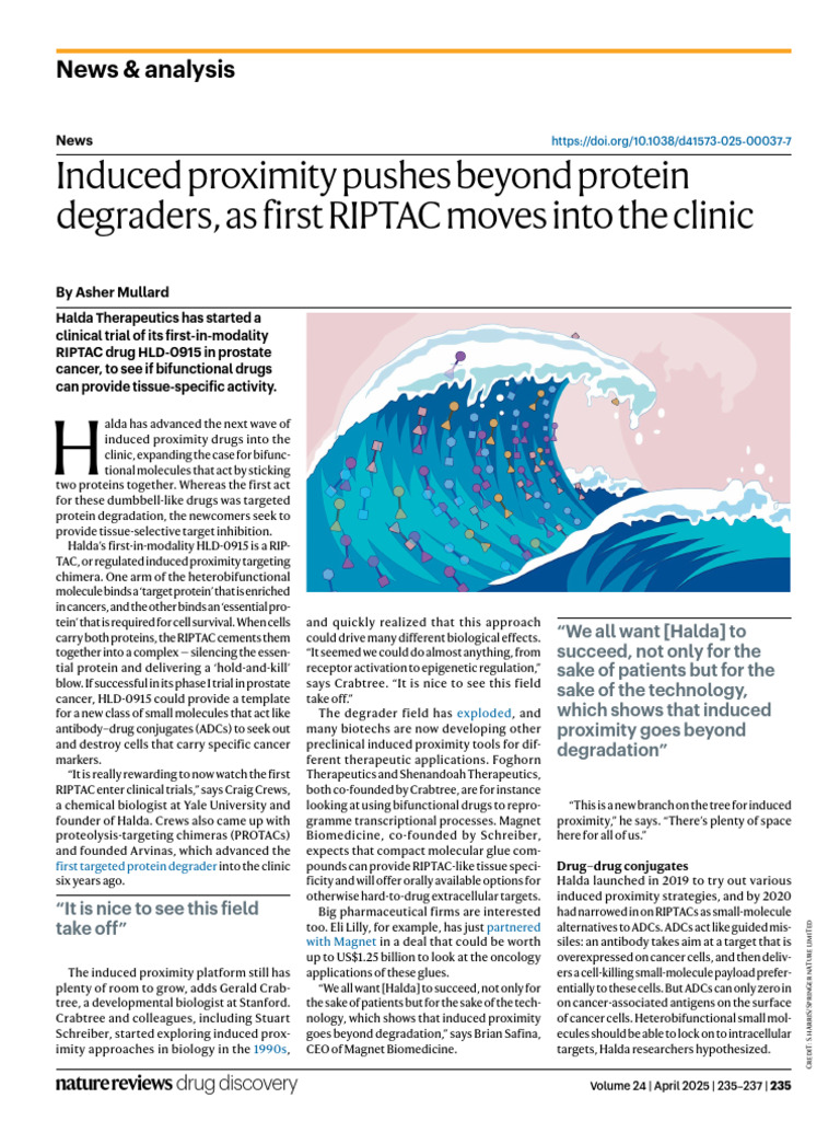 Induced Proximity Pushes Beyond Protein Degraders, As First RIPTAC ...