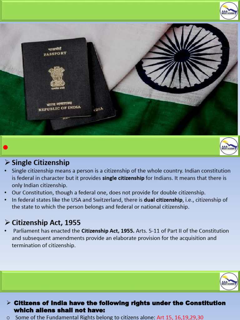 Citizenship and Fundamantal Rights | PDF | Citizenship | Naturalization