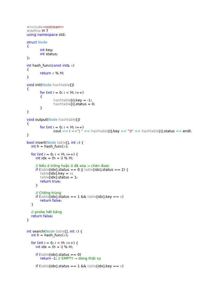 Open Addressing (Linear Probing) | PDF