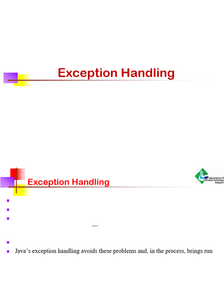 Exception Handling in Java | PDF | Computer Programming | Control Flow