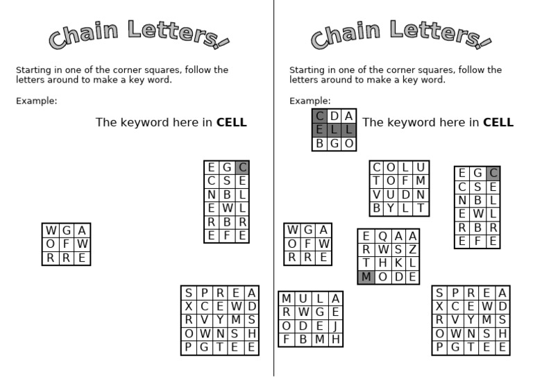 Chain Letters Starter | PDF