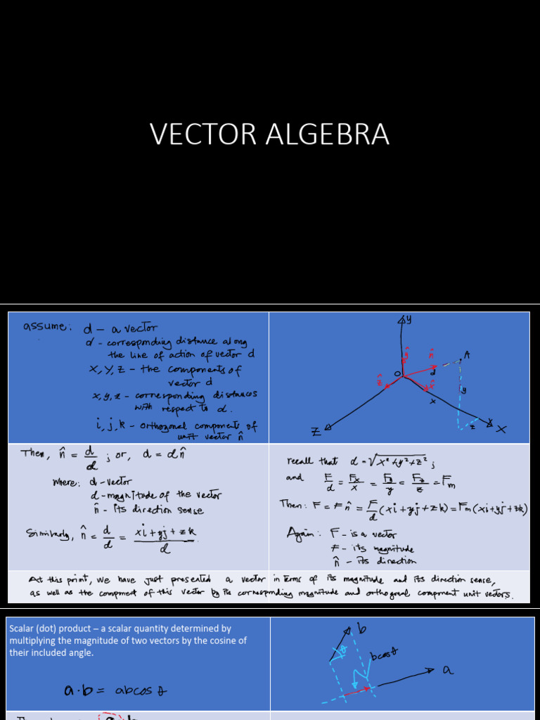 4 Vector Algebra | PDF