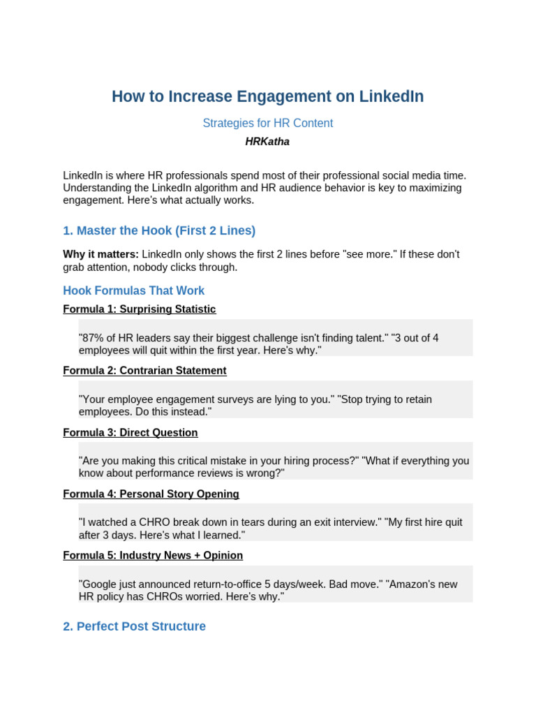 How To Increase LinkedIn Engagement | PDF | Linked In