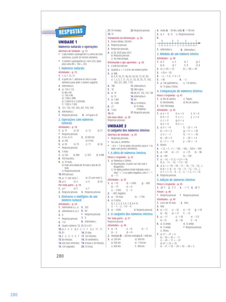 Resposta - A Conq 7 Ano | PDF | Raiz quadrada | Vértice (Geometria)