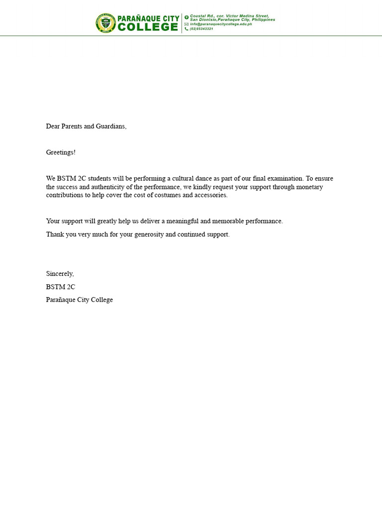 Letter | PDF