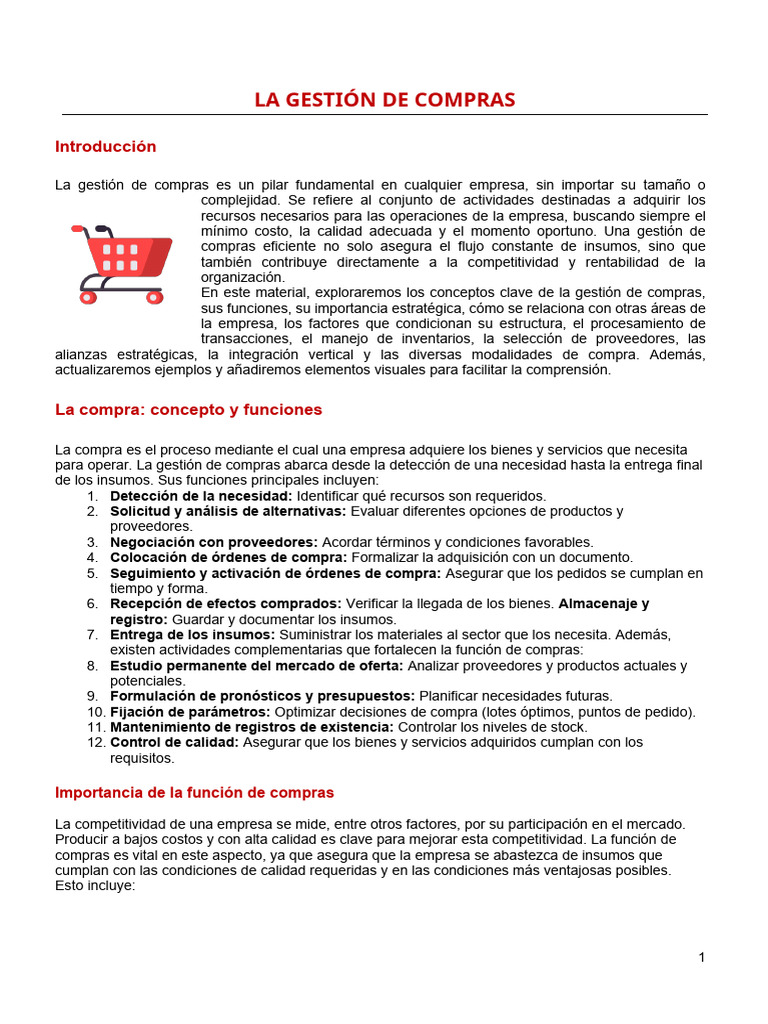 La Gestión de Compras | PDF | Business | Calidad (comercial)