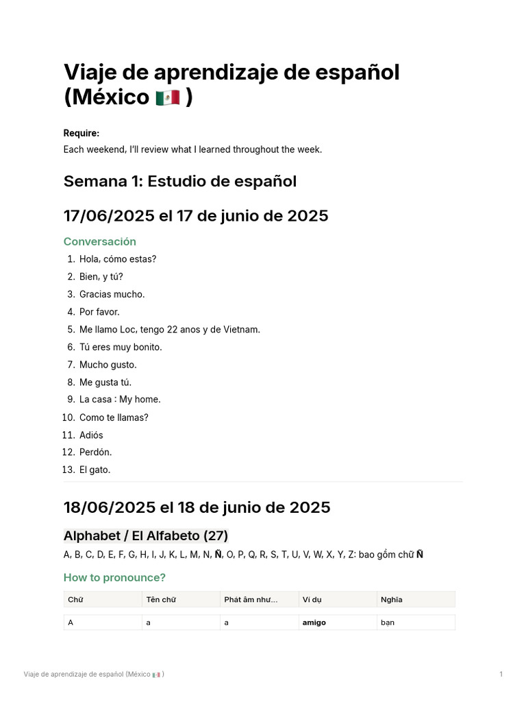 Viaje de Aprendizaje de Espaol (Mxico) | PDF