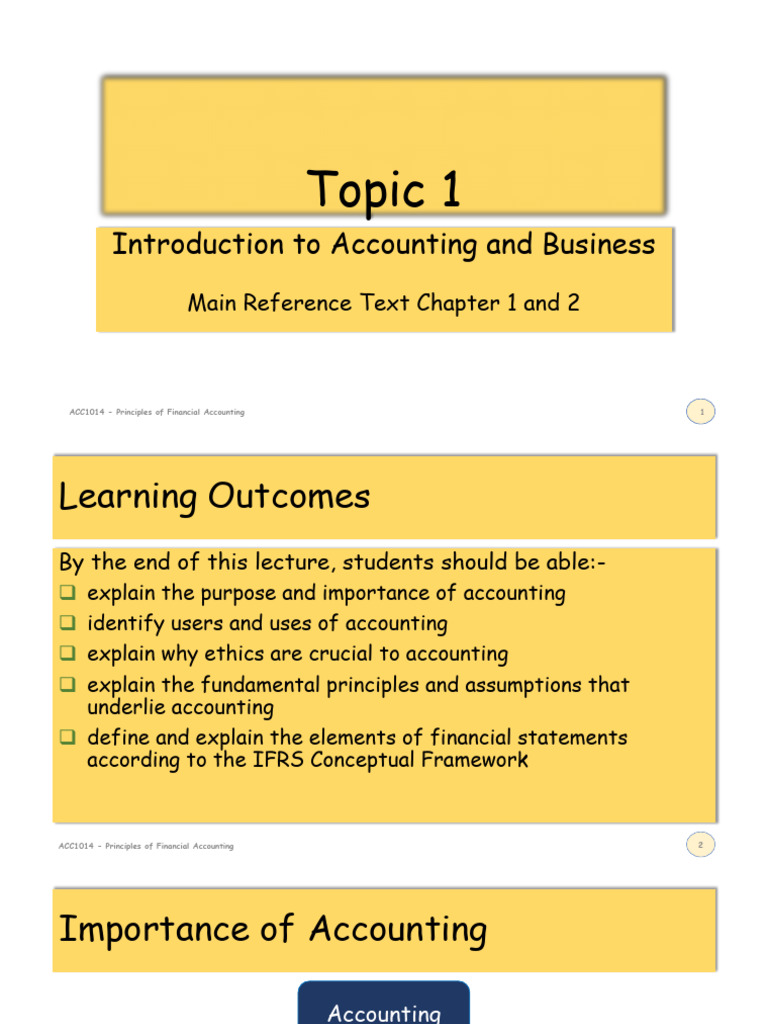 1 Introduction To Accounting & Businesss | PDF | International ...