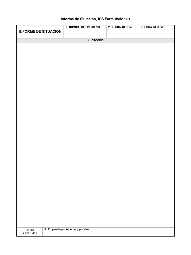 ICS 201 Informe Situacion - Copia | PDF