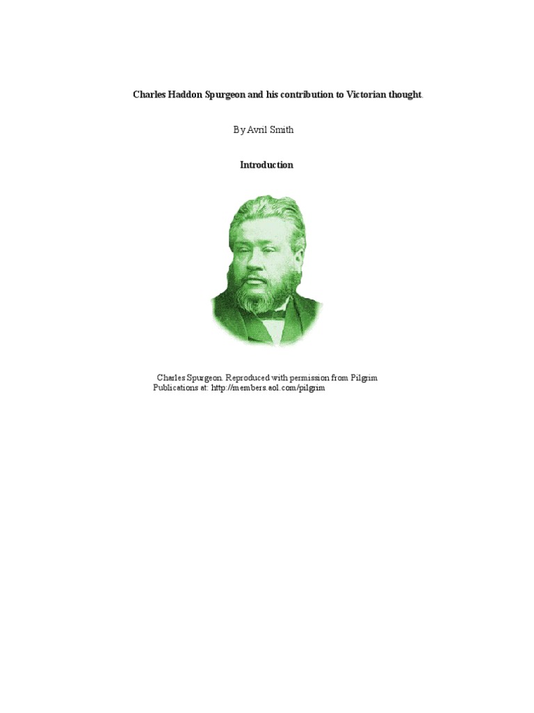Charles Haddon Spurgeon Charles Spurgeon Baptism