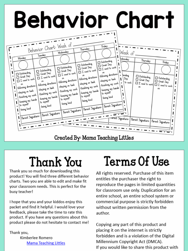 EditableBehaviorChart 1 | PDF