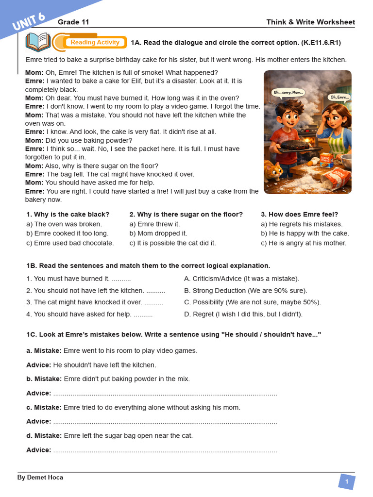 11.6 Think & Write Worksheet | PDF | Linguistics