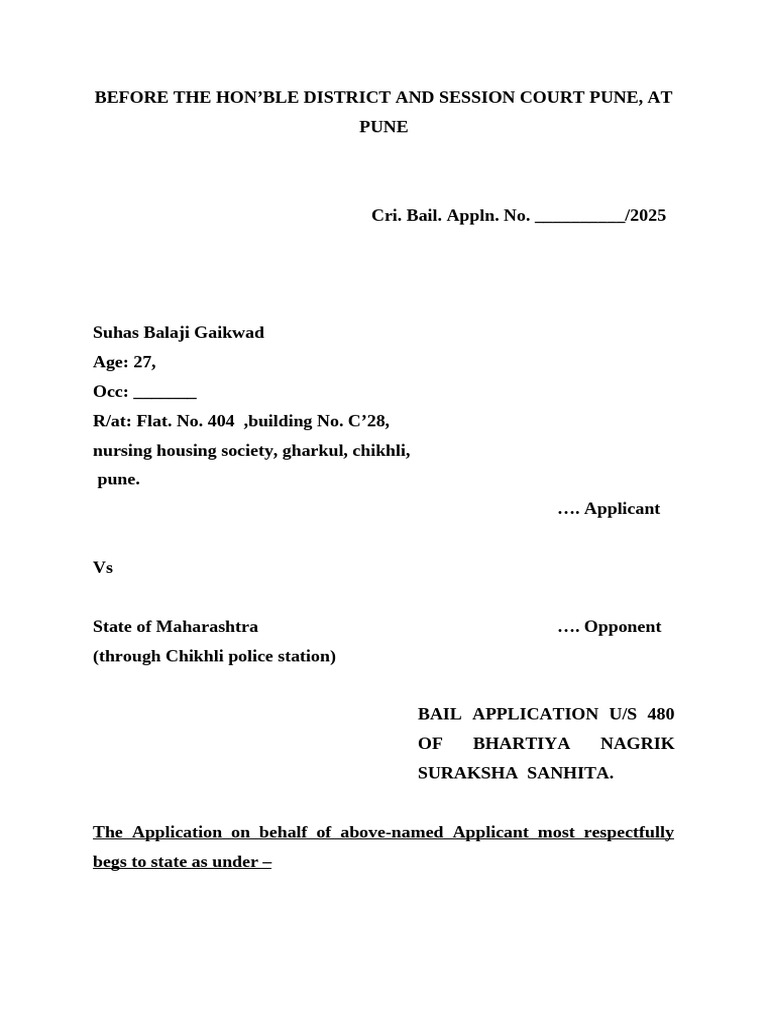 Haryana 186 Application For Bail. | PDF | Bail | Theft