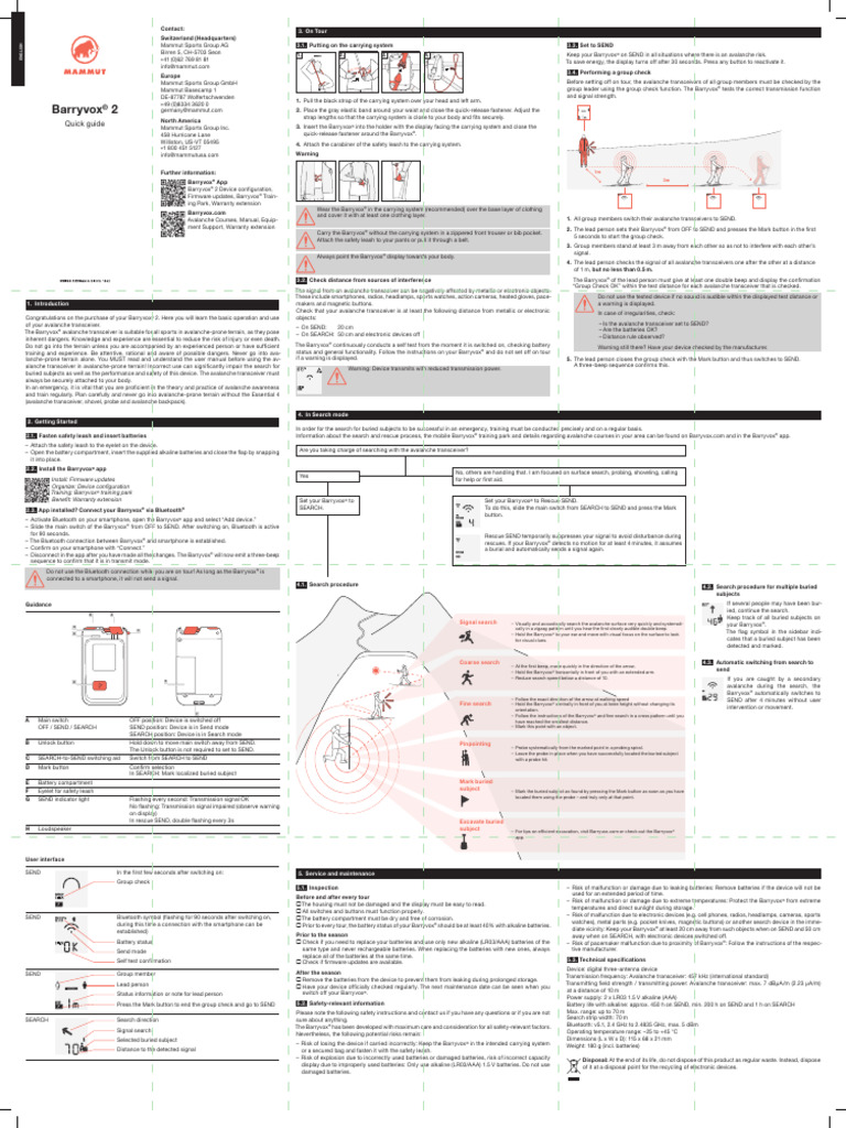 Barryvox2 UserManual en Print | PDF | Smartphone