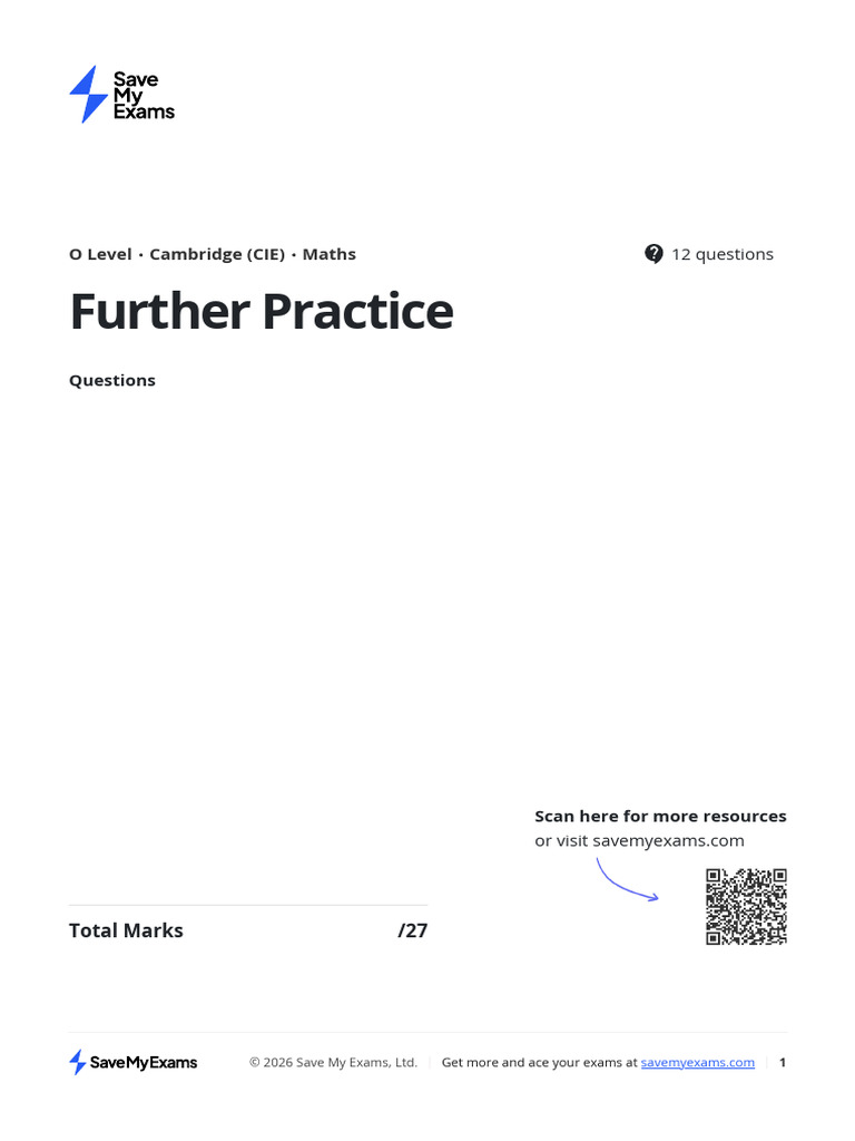 Assessment I Further Practice | PDF | Mathematics